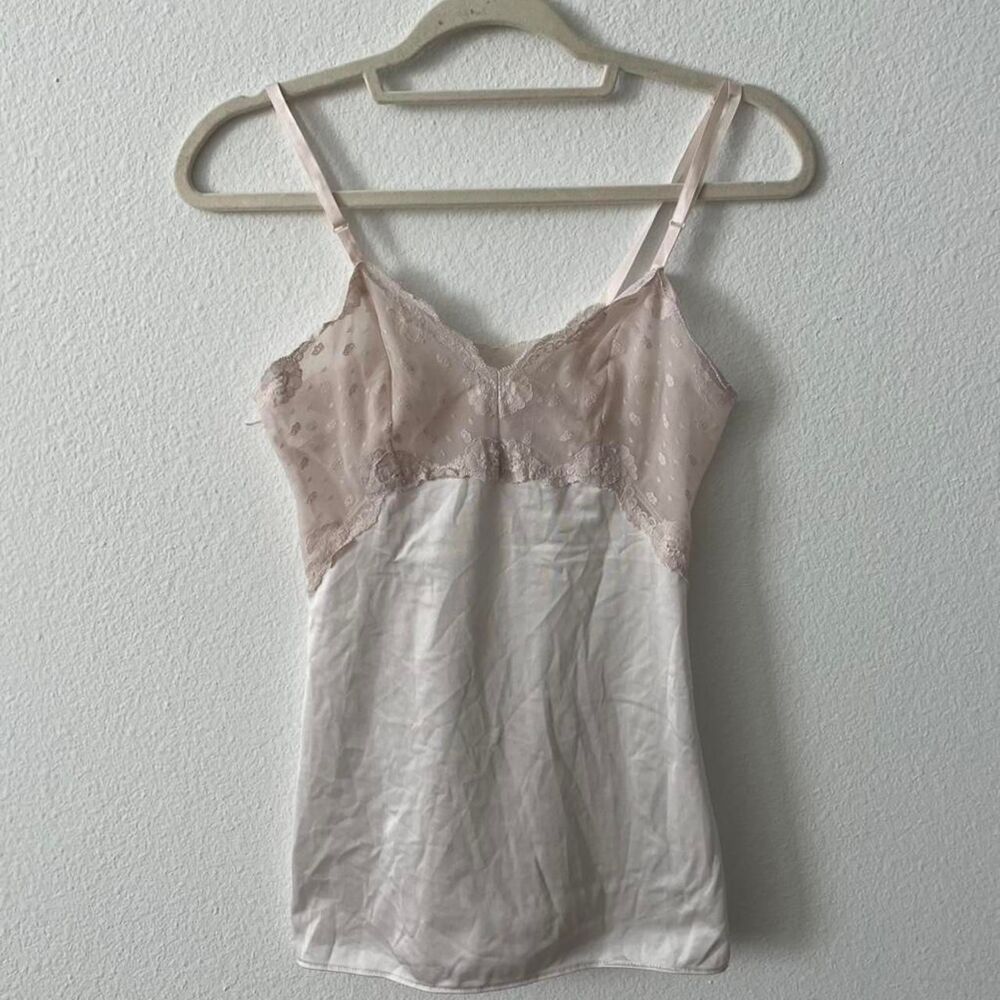 Lace Y2K Cami Tank Top Women's S Bella Swan 2000s Vintage Strappy Sleeveless VTG